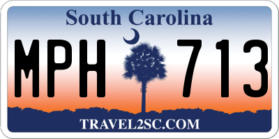 SC license plate MPH713