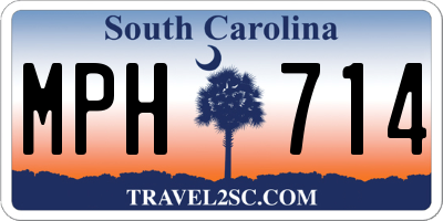 SC license plate MPH714