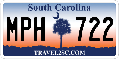 SC license plate MPH722