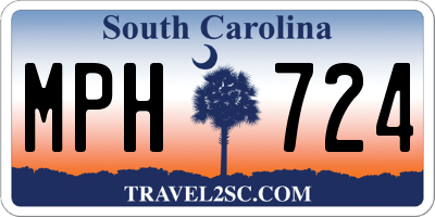SC license plate MPH724