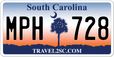 SC license plate MPH728