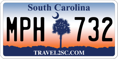 SC license plate MPH732
