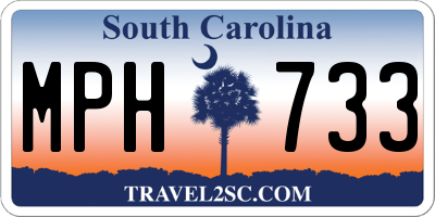 SC license plate MPH733