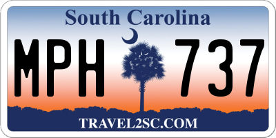 SC license plate MPH737