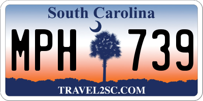 SC license plate MPH739