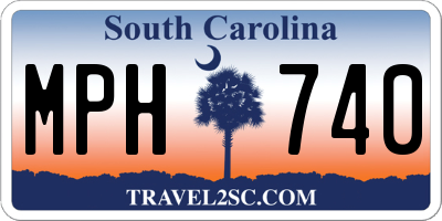 SC license plate MPH740