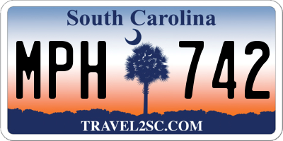 SC license plate MPH742