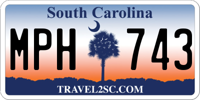 SC license plate MPH743
