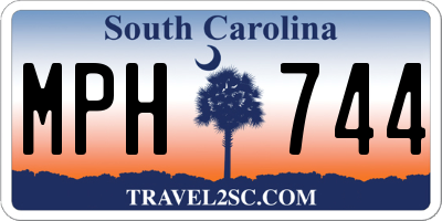 SC license plate MPH744