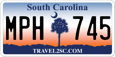 SC license plate MPH745