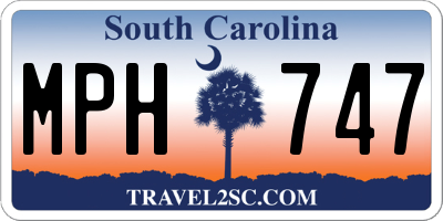 SC license plate MPH747
