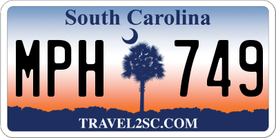 SC license plate MPH749