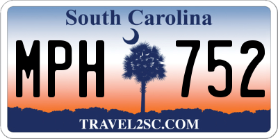SC license plate MPH752