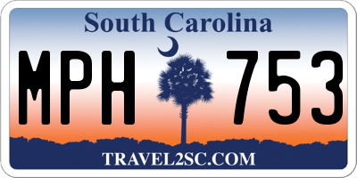 SC license plate MPH753