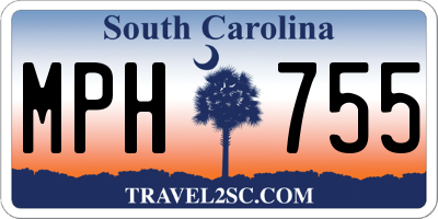 SC license plate MPH755