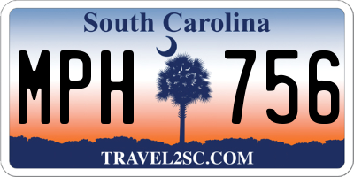 SC license plate MPH756