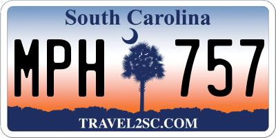 SC license plate MPH757