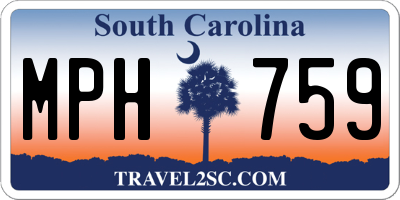 SC license plate MPH759