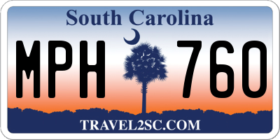 SC license plate MPH760