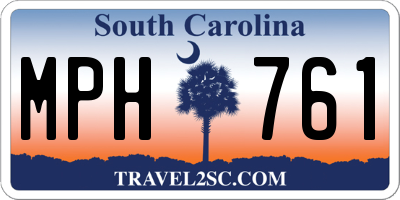 SC license plate MPH761
