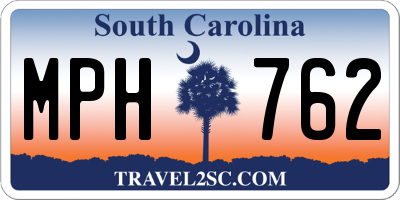 SC license plate MPH762