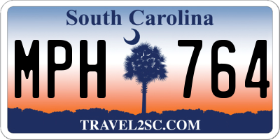 SC license plate MPH764