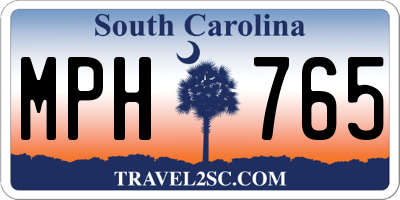 SC license plate MPH765