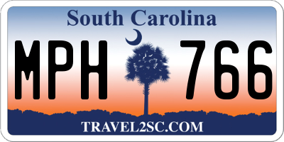 SC license plate MPH766