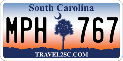 SC license plate MPH767