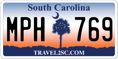 SC license plate MPH769