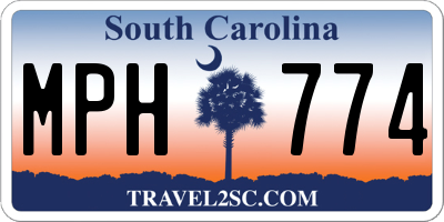 SC license plate MPH774