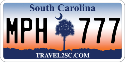 SC license plate MPH777