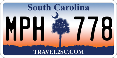 SC license plate MPH778