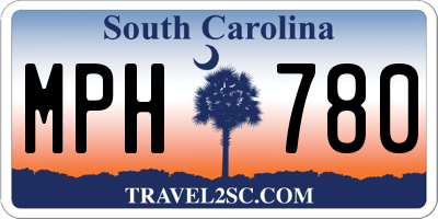 SC license plate MPH780