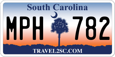 SC license plate MPH782