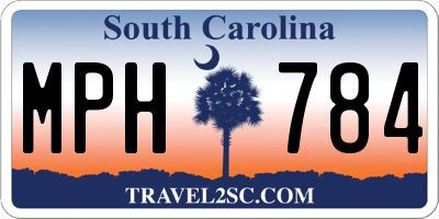 SC license plate MPH784