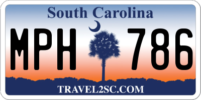 SC license plate MPH786