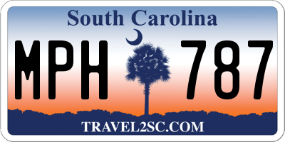 SC license plate MPH787