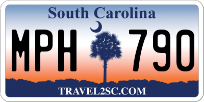SC license plate MPH790