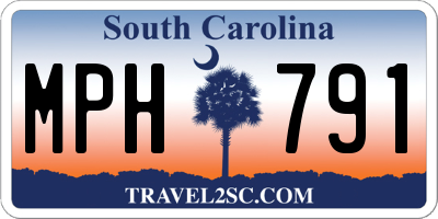 SC license plate MPH791