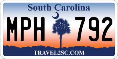 SC license plate MPH792