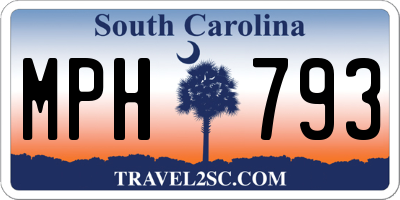 SC license plate MPH793