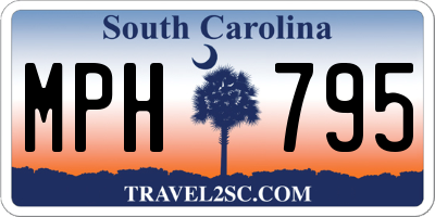 SC license plate MPH795