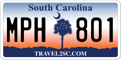 SC license plate MPH801
