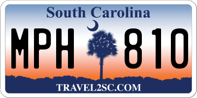 SC license plate MPH810