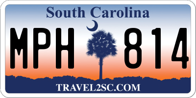 SC license plate MPH814