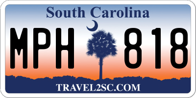 SC license plate MPH818