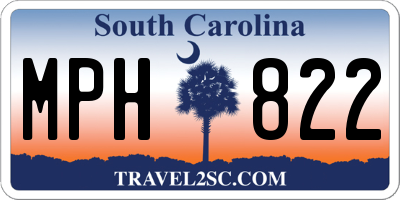 SC license plate MPH822