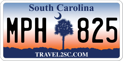 SC license plate MPH825