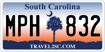 SC license plate MPH832